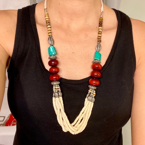 Boho beaded necklace - Picture 1 of 2